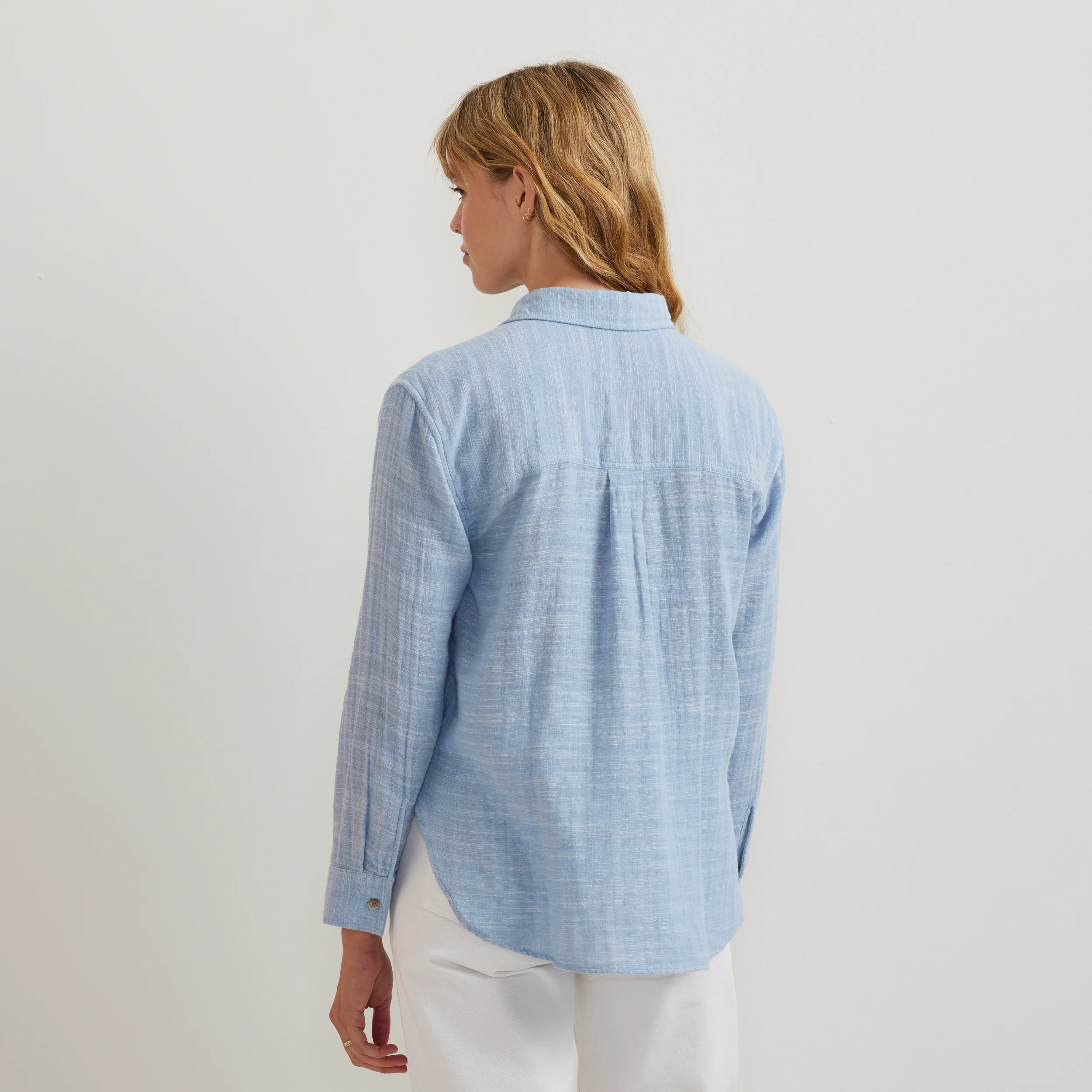 Women's Cotton Slub Long-Sleeve Shirt
