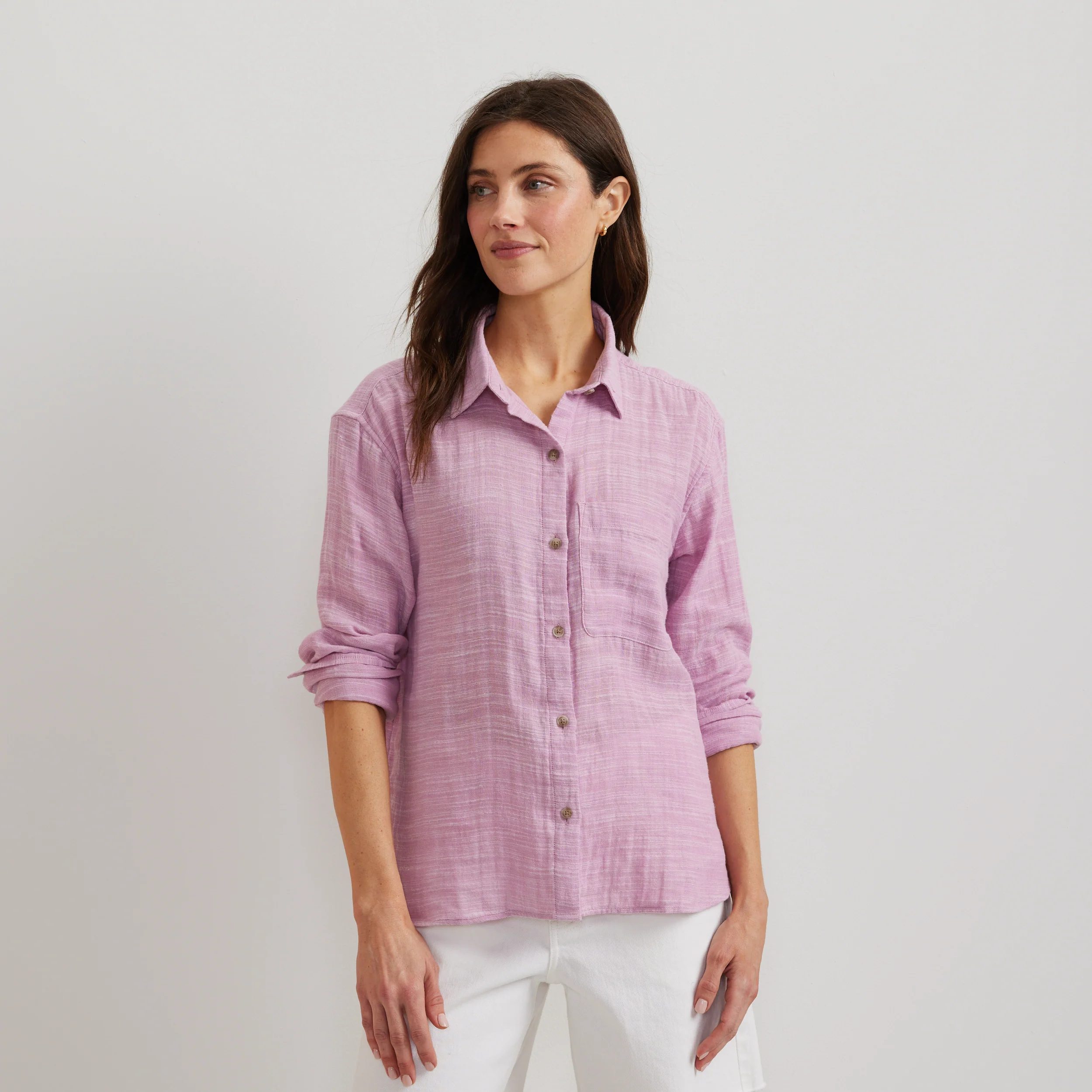 Women's Cotton Slub Long-Sleeve Shirt