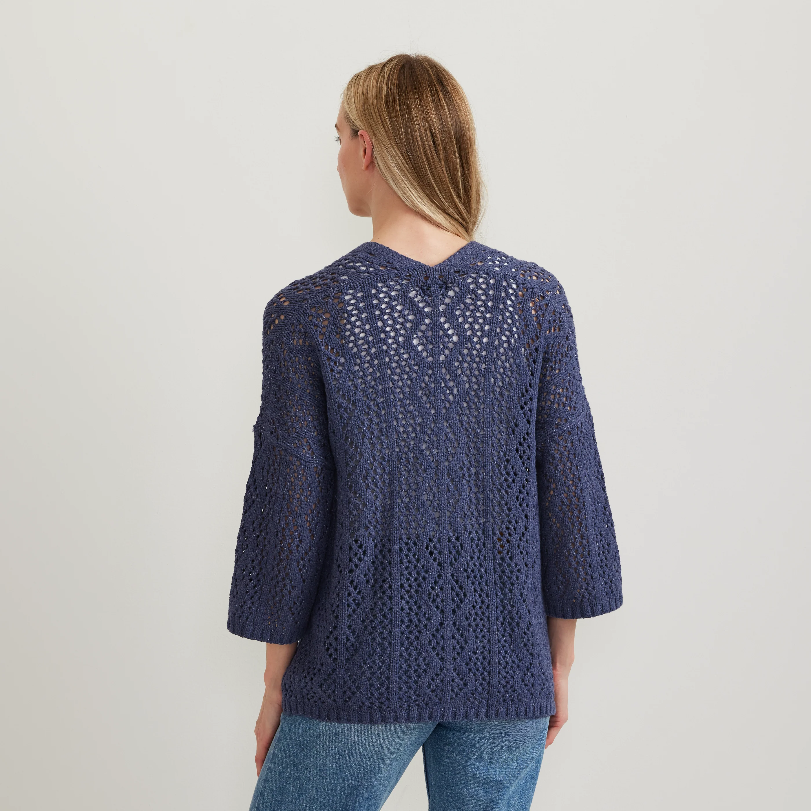 Women's Long Open Stitch Cardigan