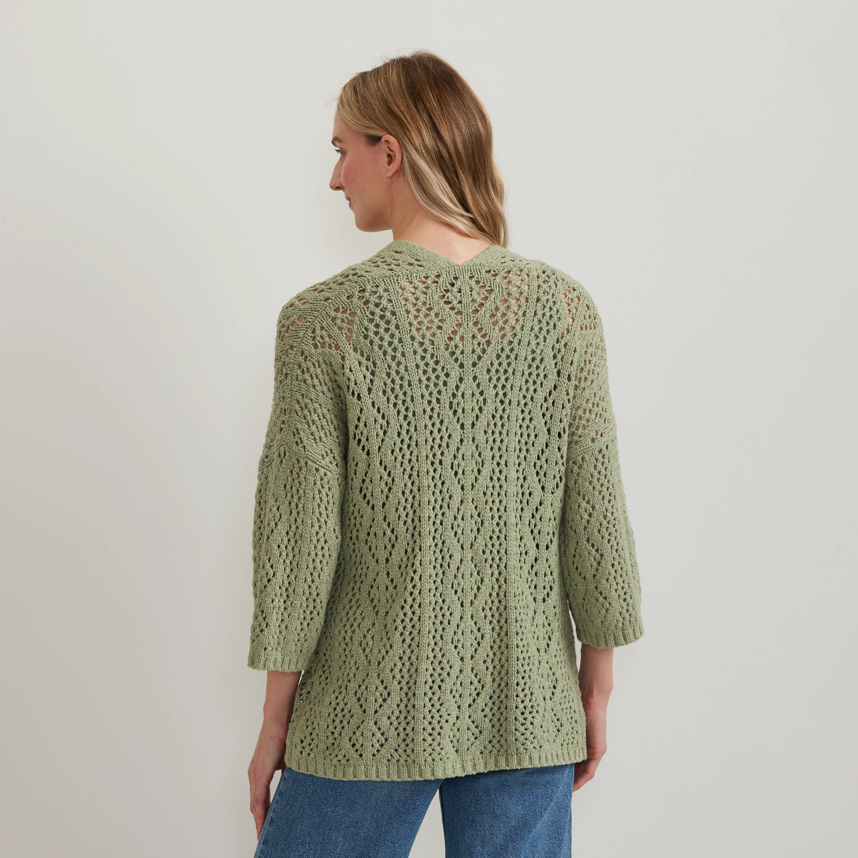 Women's Long Open Stitch Cardigan