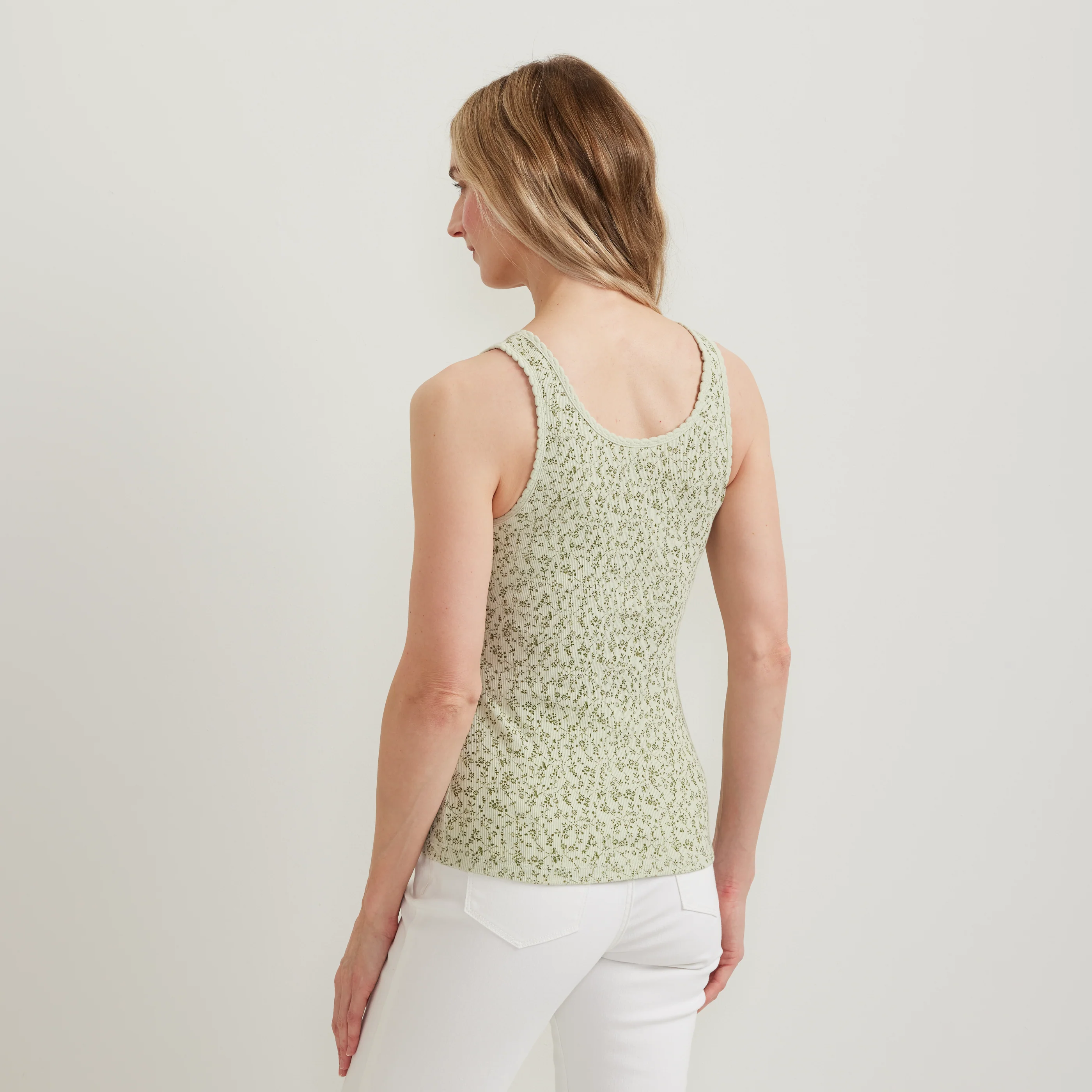 Women's Ribbed Henley Tank