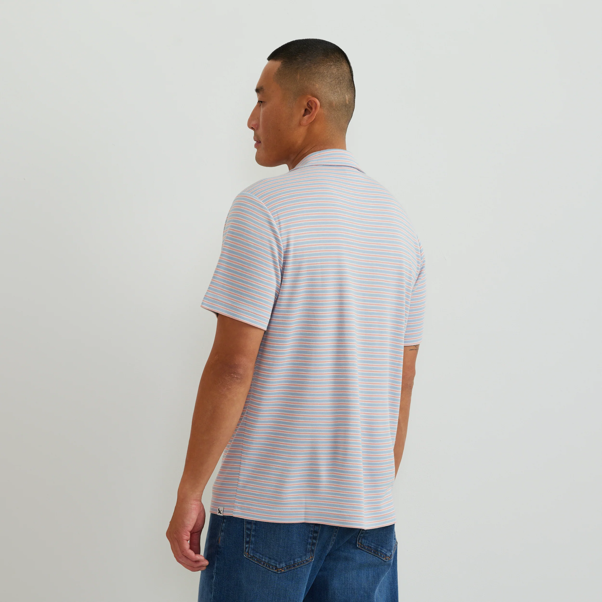 Men's Short Sleeve Journey Modal Polo Stripe