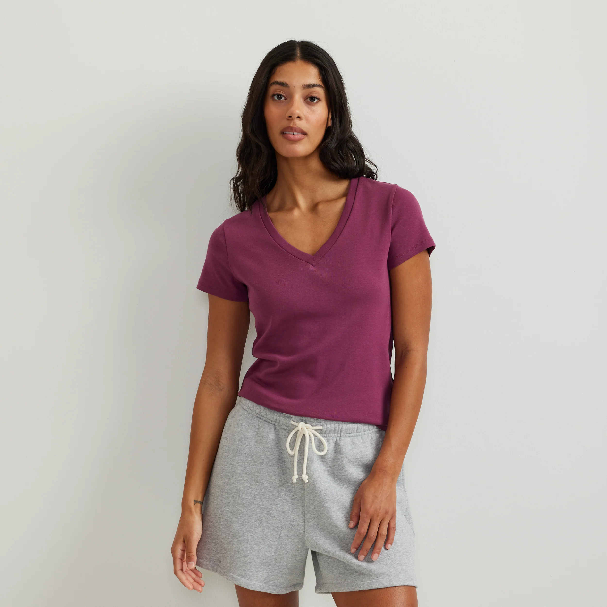 Women's Everyday Short-Sleeve V-Neck T-Shirt