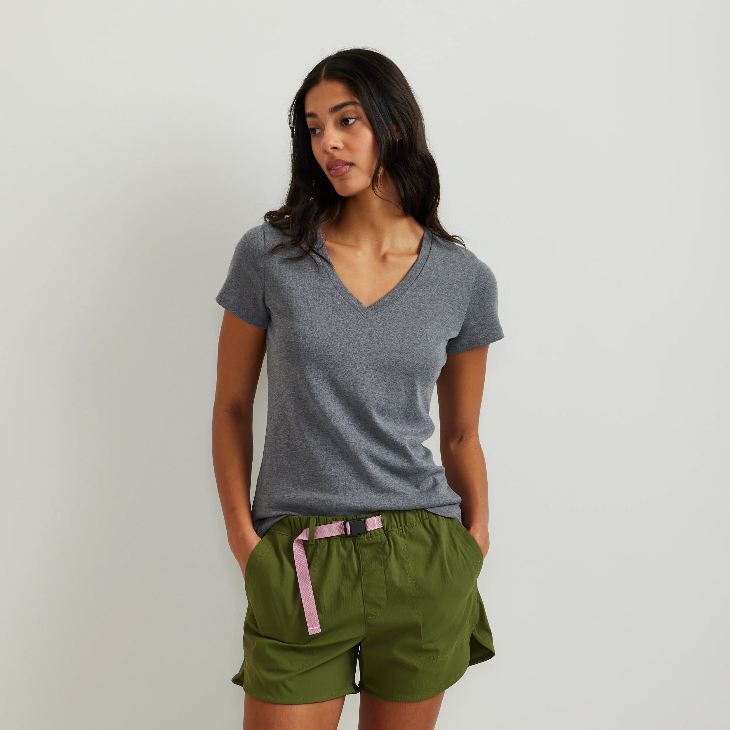 Women's Everyday Short-Sleeve V-Neck T-Shirt