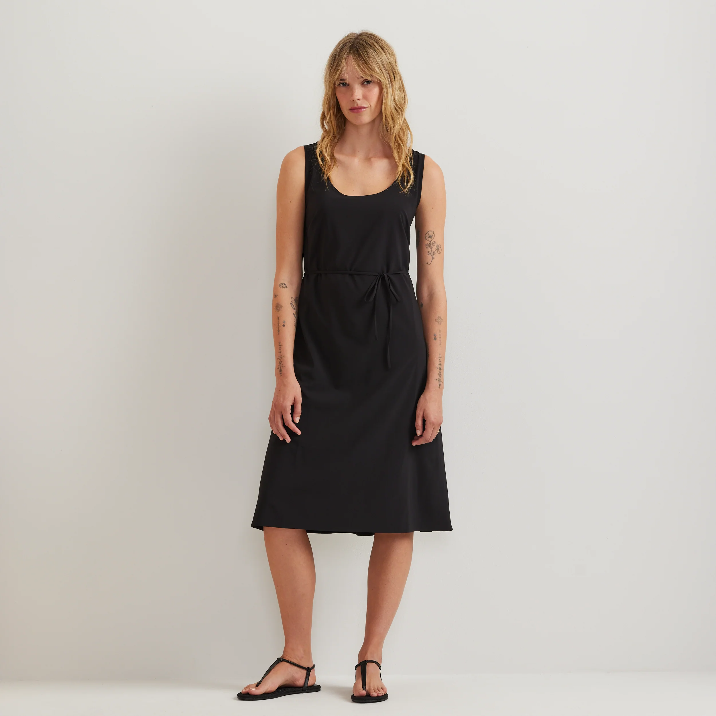 Women's Departure Tie Front Midi Dress