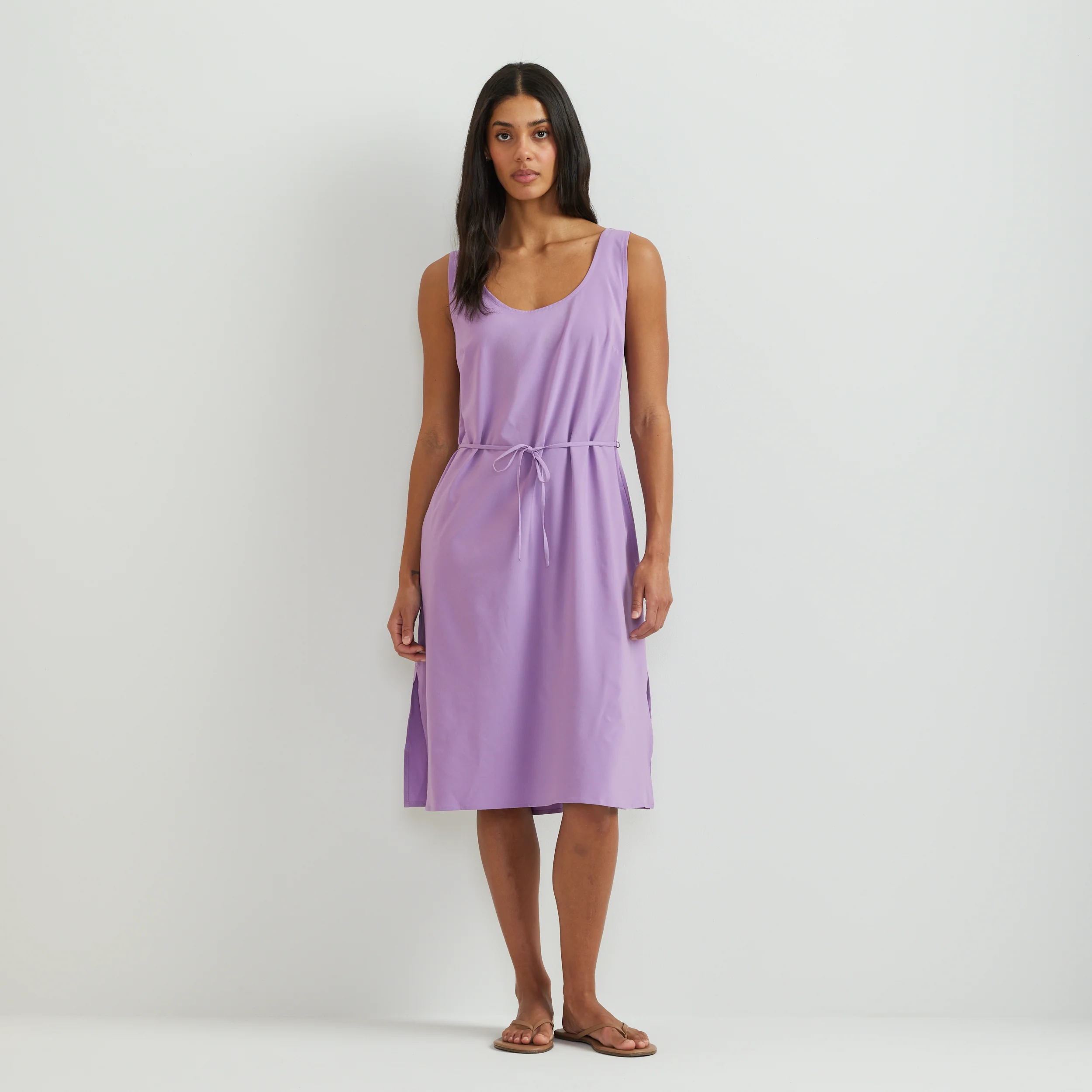 Women's Departure Tie Front Midi Dress