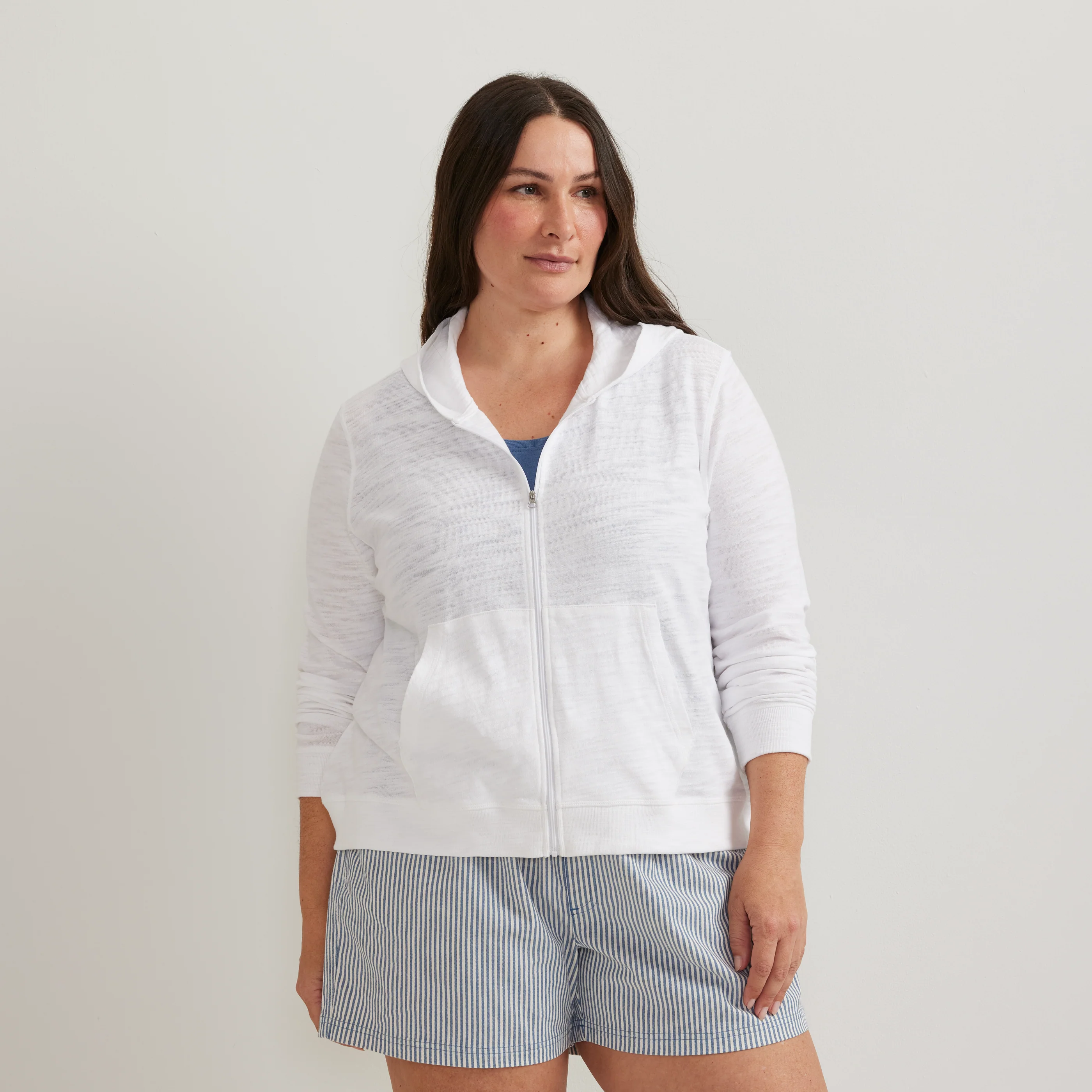 Women's Waverly Cotton Slub Full-Zip Sweatshirt