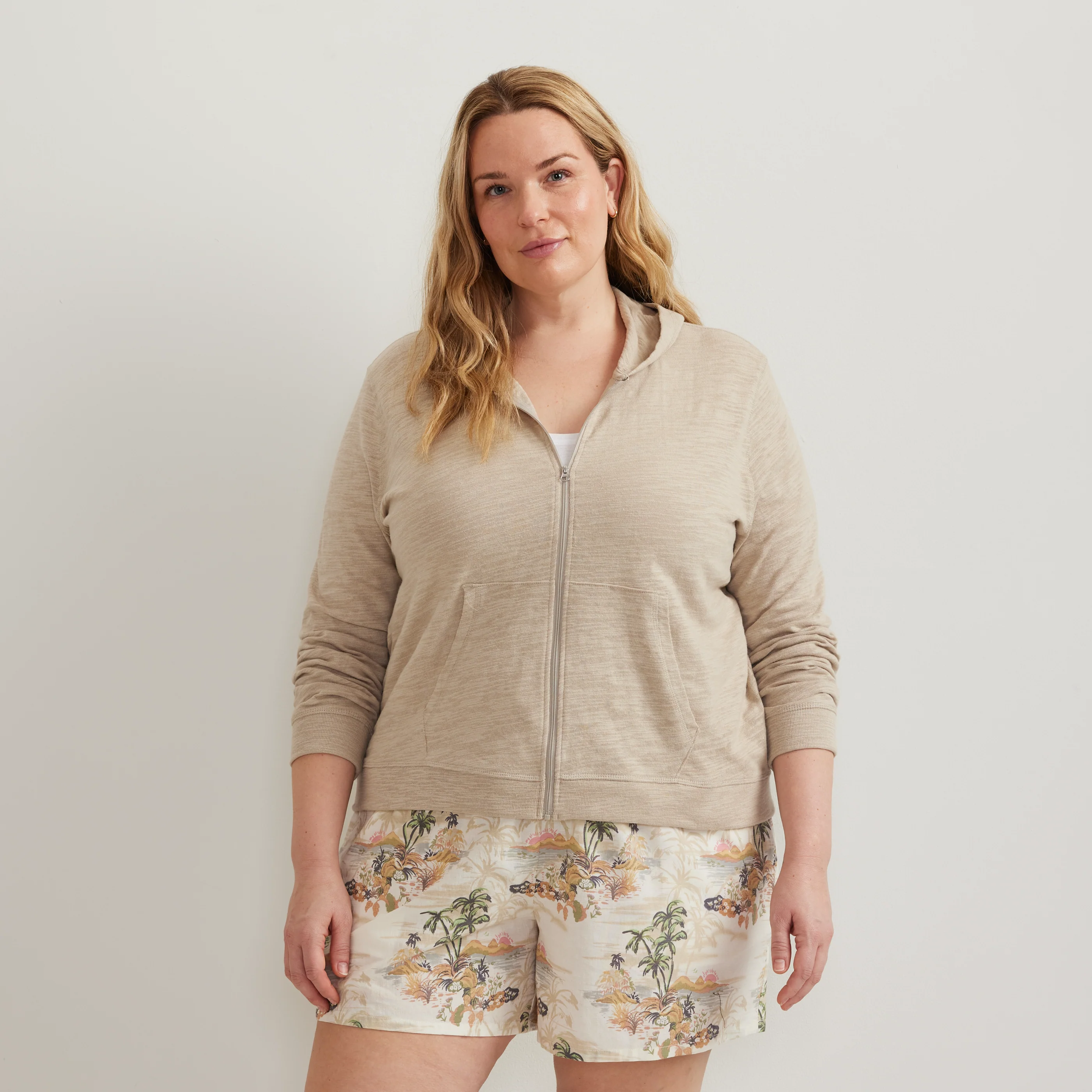 Women's Waverly Cotton Slub Full-Zip Sweatshirt