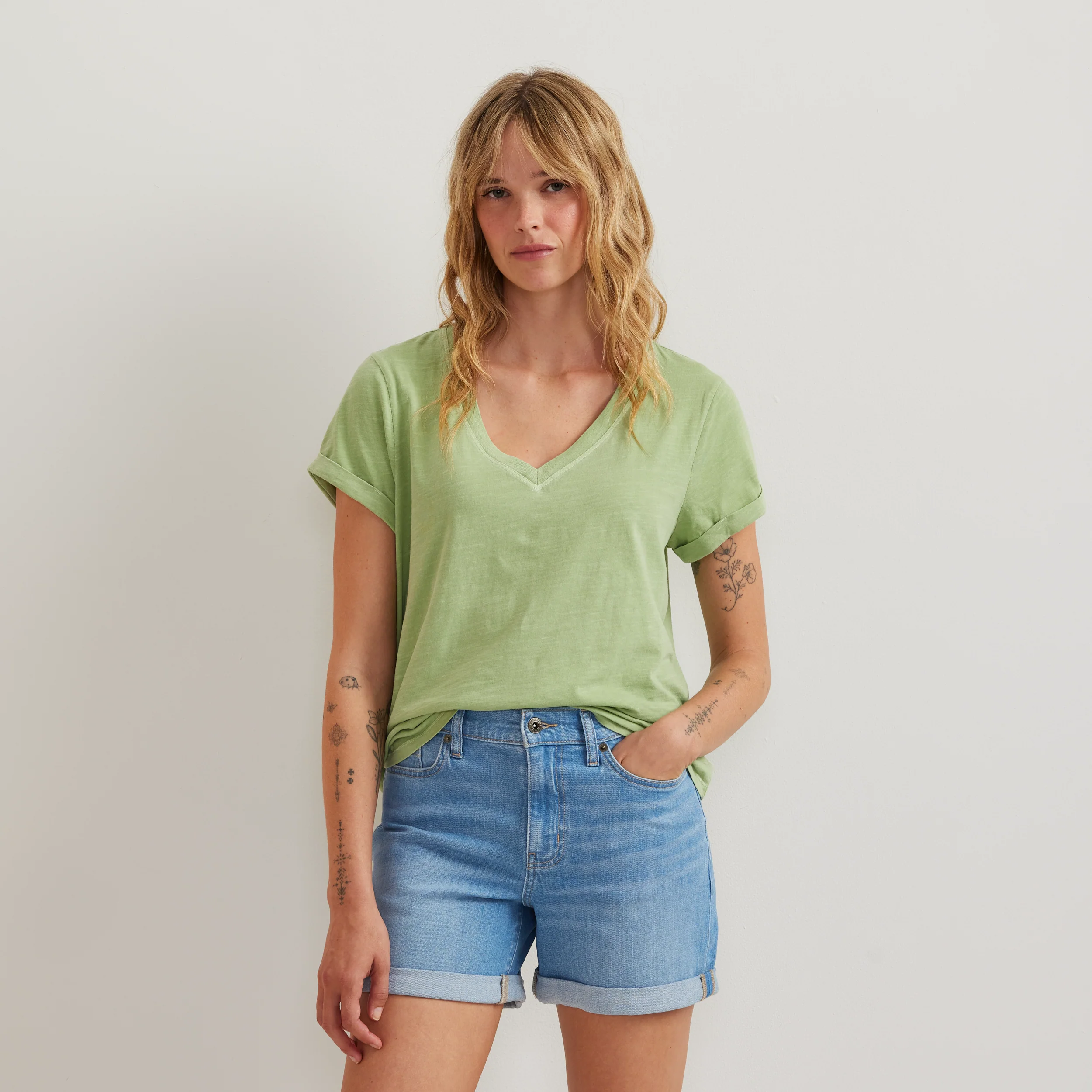 Women's Sunwashed V-Neck T-Shirt