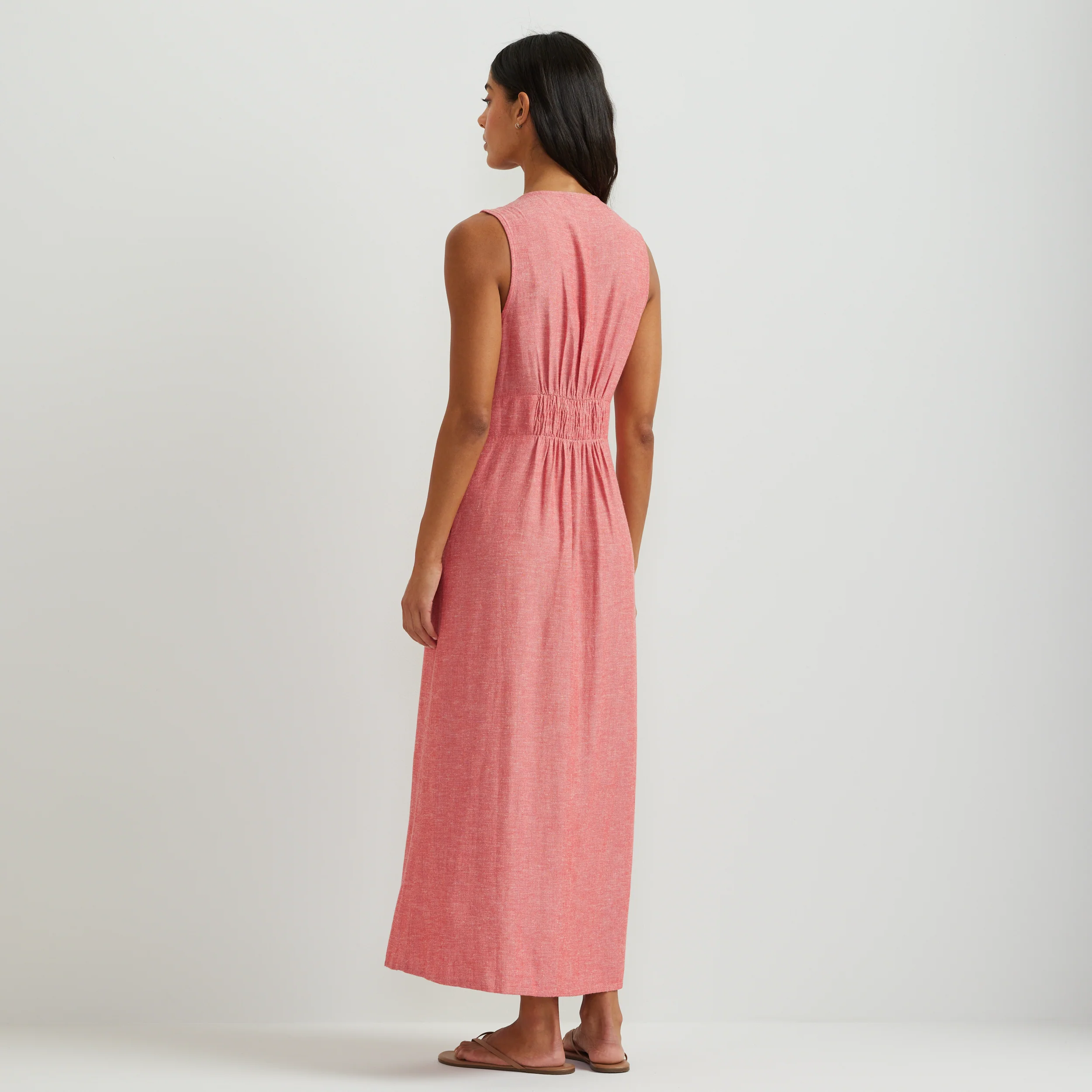 Women's Button Front Midi Dress