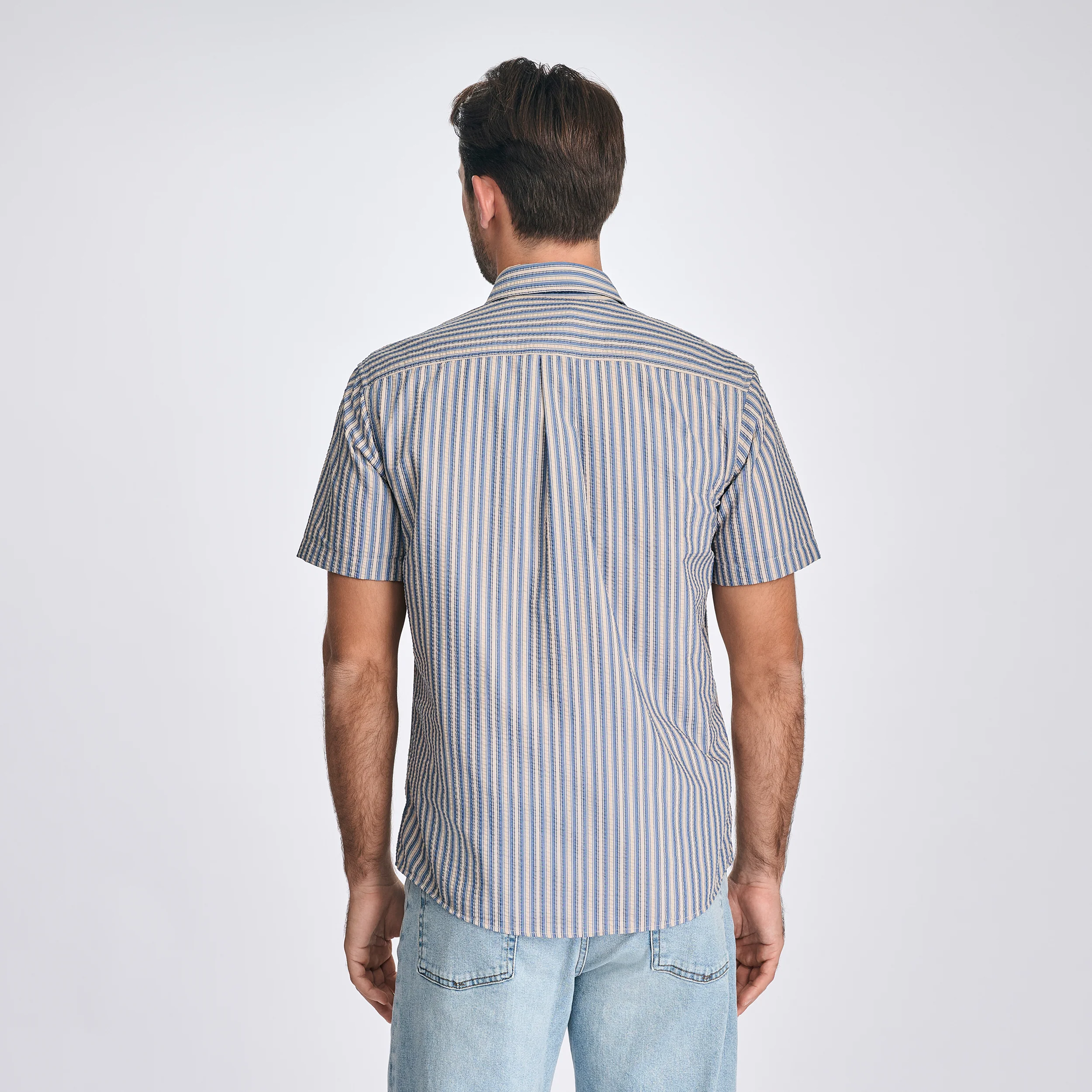 Men's Short-Sleeve Pack It 3.0 Seersucker Shirt