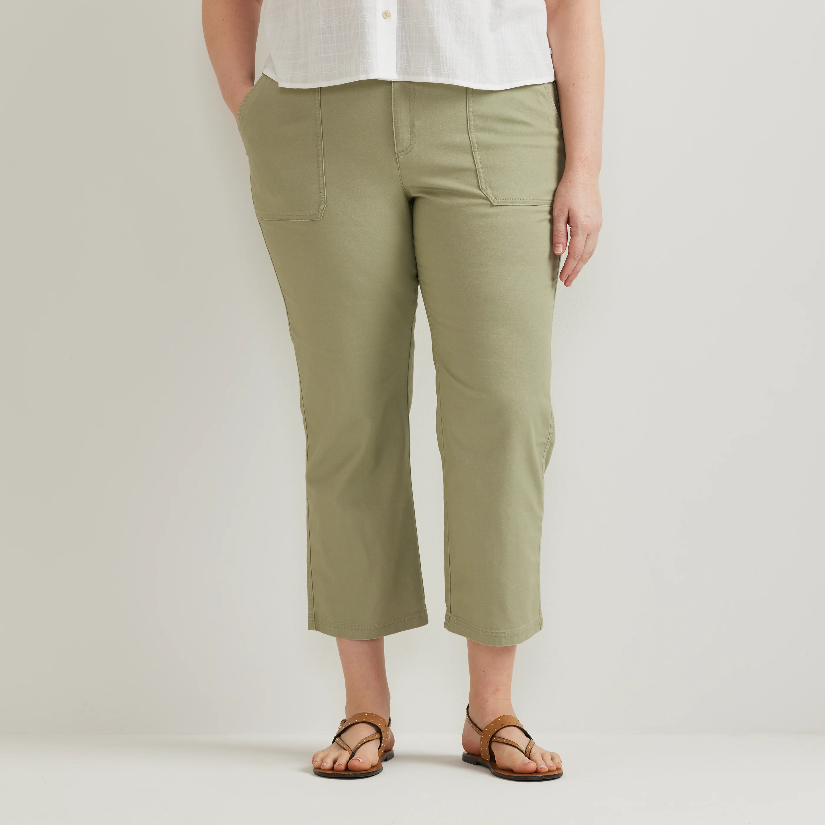 Women's Utility Stretch Canvas Kick Cropped Pants